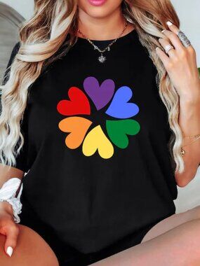 Pride Heart Shirt, LGBTQ Support Tee, Rainbow T-shirt, Pride Month Gift